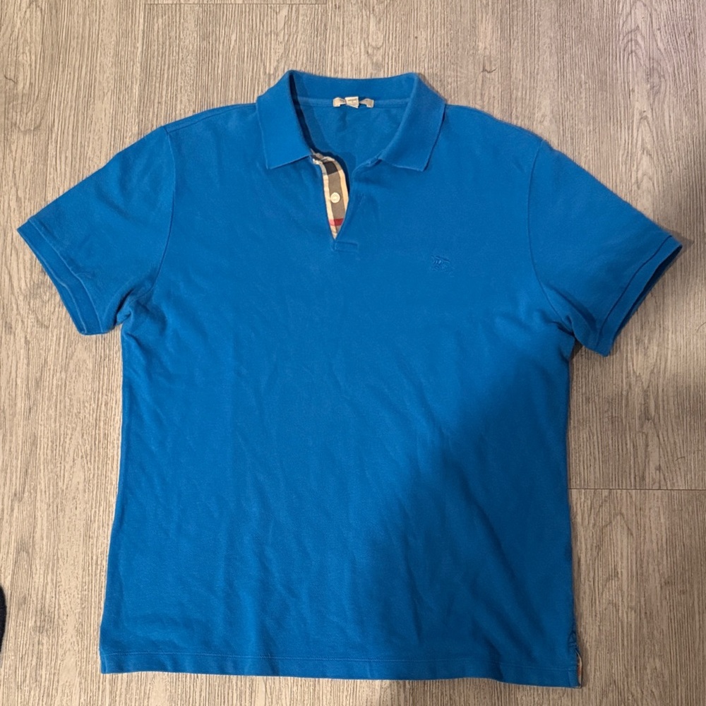 Burberry Brit Check Pattern Collar Polo Shirt
